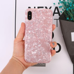 Wholesale iPhone Xr 6.1in IMD Dream Marble Fashion Case (Rose Pink)